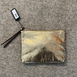 NWT Banana Republic Gold Metallic Wristlet